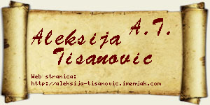 Aleksija Tišanović vizit kartica